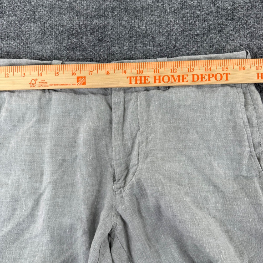 J. Crew Stanton Baird McNutt Irish 100% Linen Shorts Mens 33 Gray Summer Coastal - Picture 6 of 7